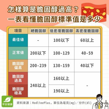 膽固醇過高怎麼辦？標準膽固醇值對照、飲食禁忌與藥物風險一次看
