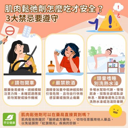 肌肉鬆弛劑怎麼吃才安全？常見5大藥品副作用與用藥指引解析